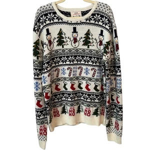 Maglione Buon Natale Pupazzo di Neve Candy Cane Albero XL di Daisys Boutique - Foto 1 di 8
