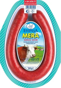 Efepasa Mera Kangal Sucuk 500g Salchicha de Ajo Tipo Turco Carne de vacuno - Imagen 1 de 7