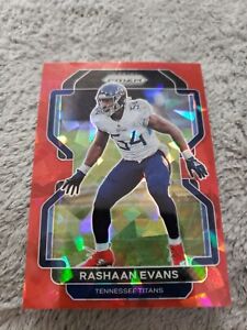 Rashaan Evans 2021 Panini Prizm #6 Red Cracked Ice Tennessee Titans