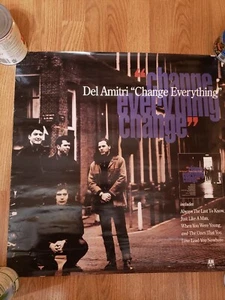 VTG 1992 Del Amitri "Change Everything Change" Promotional Poster 24" X 24" Appr - Foto 1 di 10