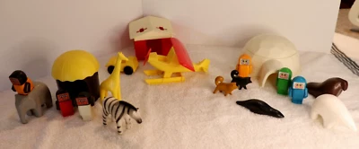 vintage 1975 cbs brinquedos criativos vila esquimó, vila de saffari, pessoas pla - Imagem 1 de 4