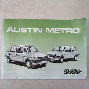 AUSTIN METRO Genuine Owner's Owners Handbook Guide Manual 1986 - Picture 1 of 1