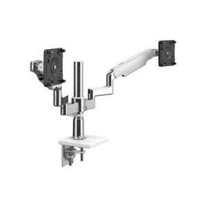 Humanscale MFlex M/Flex Monitor Arm, Polished Aluminum White Trim, clamp mount - Picture 1 of 4