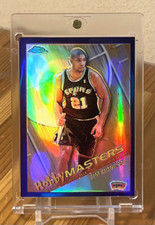 Tim Duncan 2000-01 Topps Chrome Hobby Masters Refractor SP Rare Insert Spurs HOF