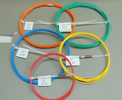 32 30 28 26 24 AWG Silver Plated PTFE Wire Assortment  50 feet SPC - Image 1 of 3