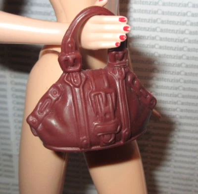 BOLSA BONECA BARBIE 2007 MODA FEBRE MARROM BOLSA HOBO ACESSÓRIO PARA DIORAMA - Imagem 1 de 4