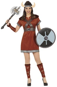 Viking Warrior Costume for Women, Nordic Fancy Dress Outfit - Picture 1 of 9