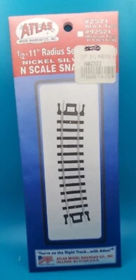Atlas #2521 N Scale 1/2 - Half 11" Radius Curve Track 6pcs  - Image 1 of 2