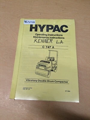 Compactador vibratorio de doble tambor Hypac C747A OEM manual de instrucciones de funcionamiento Foto 1 de 4