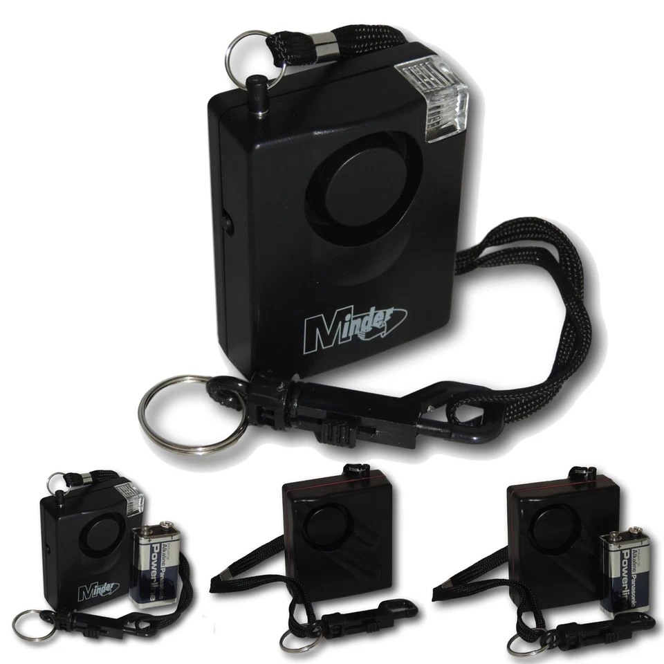 143dB Minder Loudest Personal Staff Panic Rape Attack Alarm Strobe Torch Light - Image 1 of 1