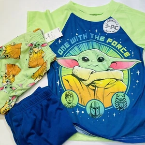 Kids XS Yoda Pajamas Size 4 5 Star Wars Shirt Pants Short - Picture 1 of 12