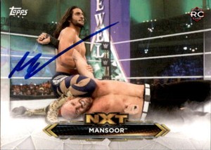 Mansoor Signed 2020 Topps WWE NXT Card NXT-30