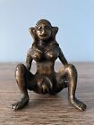 Strange Antique Bronze Female Fertility Statue From Northern Siam Unique Item