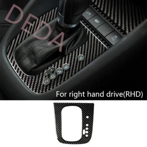 RHD Carbon Fiber Console Gear Shift Panel Cover For VW Golf 6 MK6 GTI 2008-2012 - Picture 1 of 10