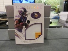 National Treasures Colossal Game Worn Jersey Vikings Adrian Peterson 2/5  2016