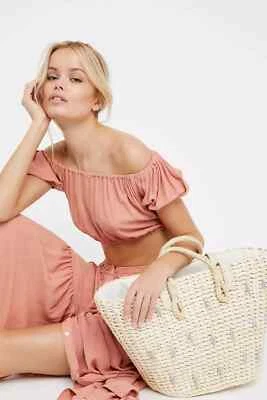 Nuevo bolso de paja Free People Sundrenched precio de venta sugerido por el fabricante: 120 USD Foto 1 de 4