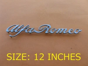 ALFA ROMEO VINTAGE METAL EMBLEM LOGO BADGE SIGN NAME SYMBOL USED A43319 - Foto 1 di 10