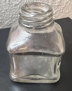 KELLER DETROIT Square Cube TINTENFLASCHE Vintage Antik Glas Schraubverschluss - Bild 1 von 9