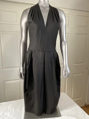 Vestido Vintage AJ Bari Años 80 90 Color Estaño Oscuro Vestido Talla 8 Foto 1 de 4