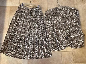 Kristy Michaels Vintage Blumen Rock & Bluse Set Perlen Knopf Langarm 16 - Bild 1 von 22
