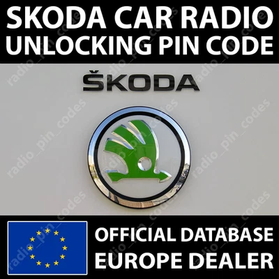 SKODA RADIO PIN CODE RNS AMUNDSEN AUDIENCE BEAT BETA BLUES BOLERO COLUMBUS DANCE - Bild 1 von 4