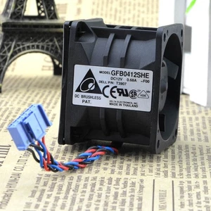 NEW DELTA GFB0412SHE Ball bearing Server fan DC 12V .68 AMP For DELL 8X771 1750 - Afbeelding 1 van 11