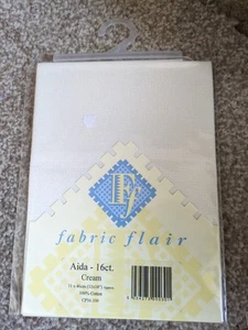 Aida 16 Count for cross stitch Cream 31x 46cm 100%cotton - Picture 1 of 2