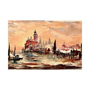 Póster de escena estilo acuarela de la ciudad de Venecia - Imagen 1 de 25