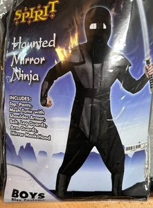 SPIRIT Youth Haunted Mirror Ninja Halloween Costume Dress Up Size Medium 8-10 - Picture 1 of 15