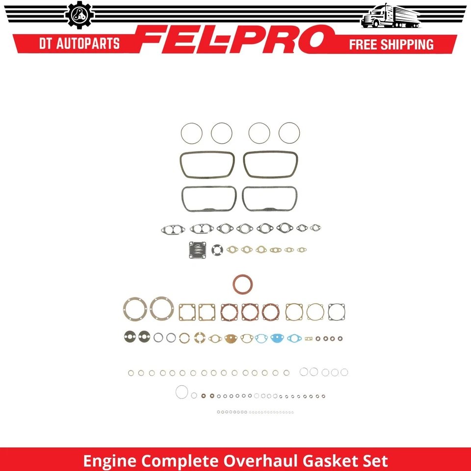 Para 1966-1974 Volkswagen Karmann Ghia Eng conjunto completo de junta de revisão Fel-Pro - Imagem 1 de 1