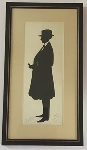 1917 Baron Scotford Silhouette Signed Cut Paper Art WWI Allied Bazaar Framed - Picture 1 of 6