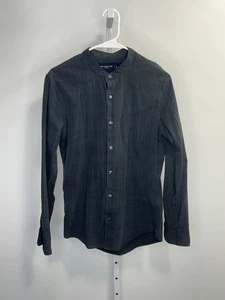 Abercrombie & Fitch Stretch Super Slim Men's BlackBand Collar Shirt, Size S. 2H - Picture 1 of 7