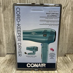 Conair 1875 Watt Cord Keeper Hair Dryer with Folding Handle & Retractable Cord - Picture 1 of 5