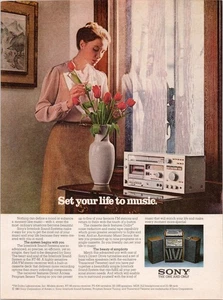 Sony RT-66 Stereo Receiver Print Ad Vintage 1980 Music System Decor - Picture 1 of 1
