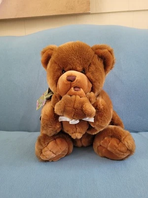 Mommy & Baby Kissing Bear Peluche Marrón "Te Amo Mamá" Magnético De Colección 2000 Walmart Foto 1 de 4