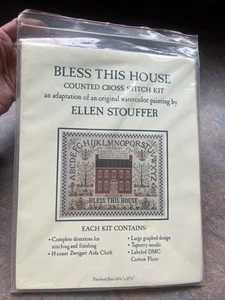 Bless This House - Ellen Stouffer 14 1/2" x 17 1/2" - Counted Cross Stitch Kit - Picture 1 of 7