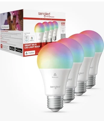 Sengled LED Smart Light Bulb Matter-Enabled Multicolor Works with Alexa (4Pack) - Image 1 of 4