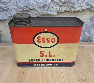 Antique 1L ESSO SL Super Lubricant Can - Industrial Garage Decorative Oil - Picture 1 of 5
