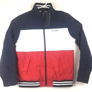 Tommy Hilfiger Mens Medium Red White Blue Box Logo - Picture 1 of 8