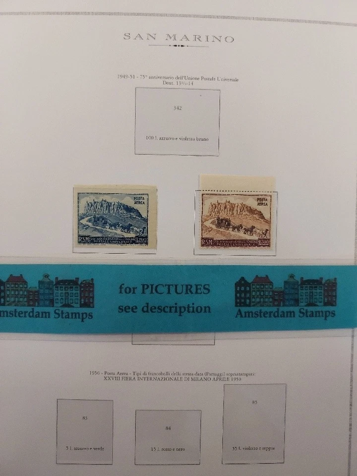 San Marino 1950-1984 Muito bom estado coleção MNH em 2 álbuns Alto Valor CAT TOP! - Imagem 1 de 1