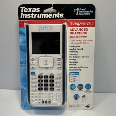 Calculadora gráfica Texas Instruments TI-Nspire CX II branca - tela colorida Python - Imagem 1 de 2