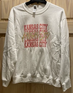 Kansas City Chiefs DAMEN WEISSES CREW SWEATSHIRT GRÖSSE - MEDIUM - Bild 1 von 3