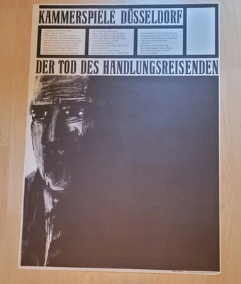 Plakat von Heinz Edelmann für Kammerspiele Düsseldorf/ Original 60er-Jahre - Bild 1 von 3
