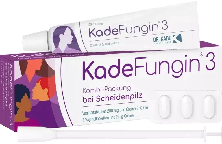 DR. KADE PHARMAZEUTISCHE FABRIK GMBH KADEFUNGIN 3 Kombip.20 g Creme+3 Vaginaltabl. 1 St PZN 03766139