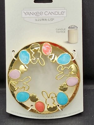 Yankee свеча пасхальное яйцо Illuma крышка Topper кролики новый на карте - Изображение 1 из 4