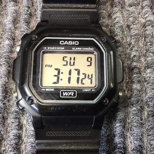 Casio F-108WH, Digital Herrenuhr Schwarz Alarm Wasserdicht Licht Stop Uhr - Bild 1 von 8