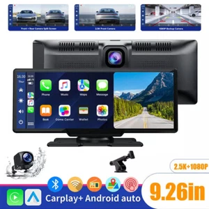 9.26 Inch 2.5K Touch Screen Car Bluetooth FM Wireless Apple CarPlay Android Auto - Picture 1 of 13