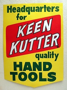 Vintage Keen Kutter Hand Tools Hardware Store Paper Sign Unused Old Store Stock - Imagen 1 de 1