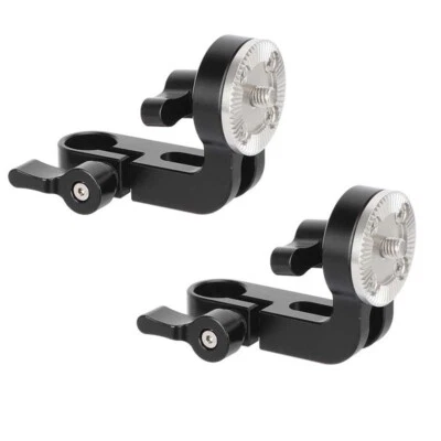 CAMVATE 2Pcs L-Shaped Connector w/15mm Rod Clamp Holder to ARRI-Style Rosette Gear Mount