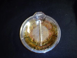 Vintage Indiana carnival glass candy relish divided dish bowl iridescent gold - Picture 1 of 8